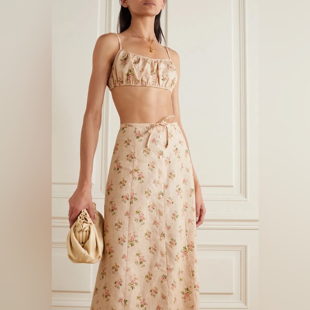 Reformation Kamren Linen Two-Piece Skirt Set - Picture 6 of 7